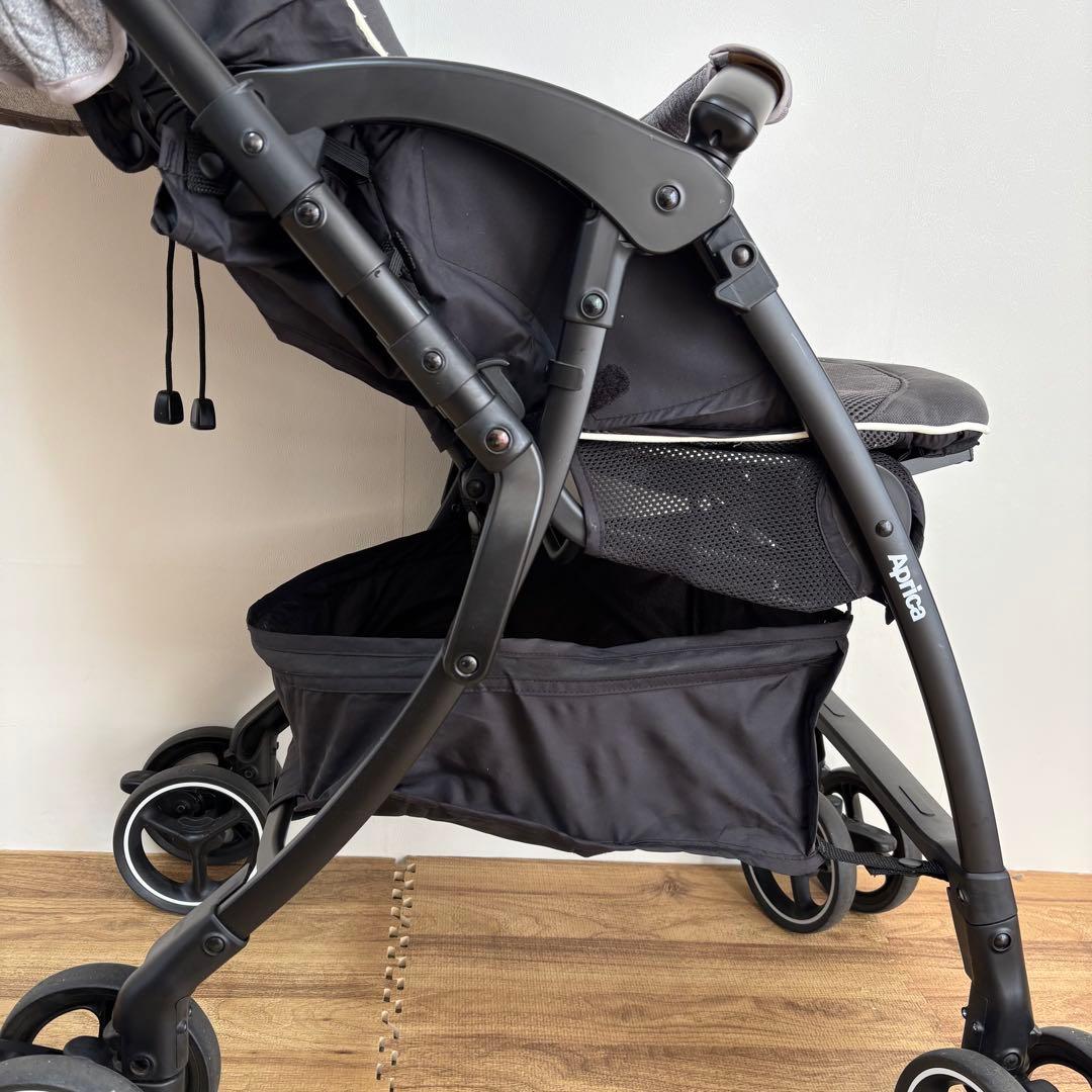 【美品】　Aprica アップリカ ラクーナクッション ベビーカー　グレー