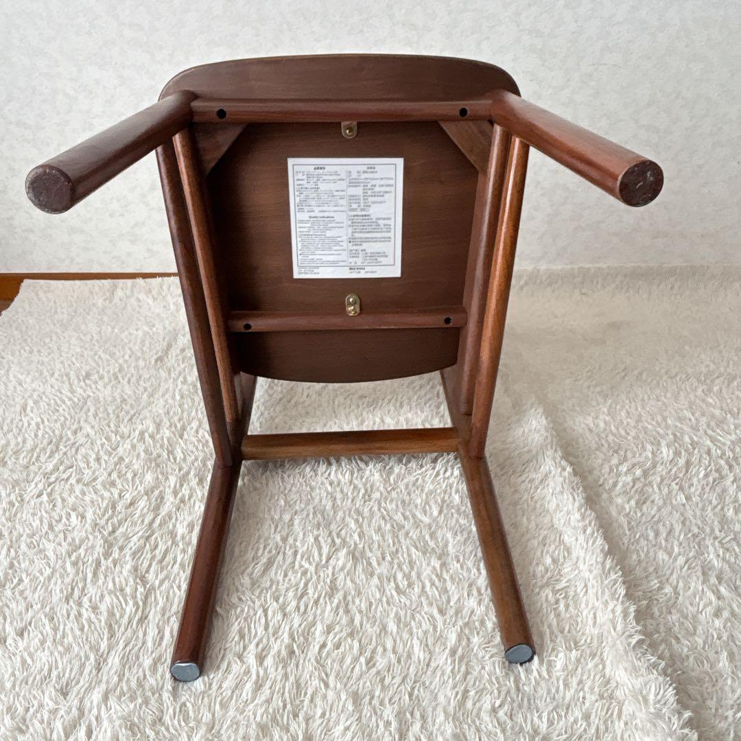 美品】無印良品 MUJI ダイニング ラウンドチェア ウォールナット 北欧風