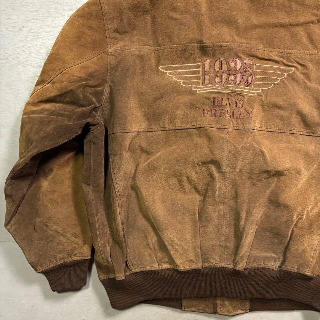 ELVIS PRESLEY レザースタジャン　ブルゾン　豚革　短丈　XL