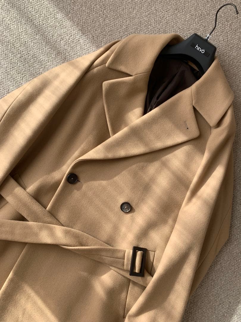Hevo BRINDISIダブルコート キャメル　ベージュ46