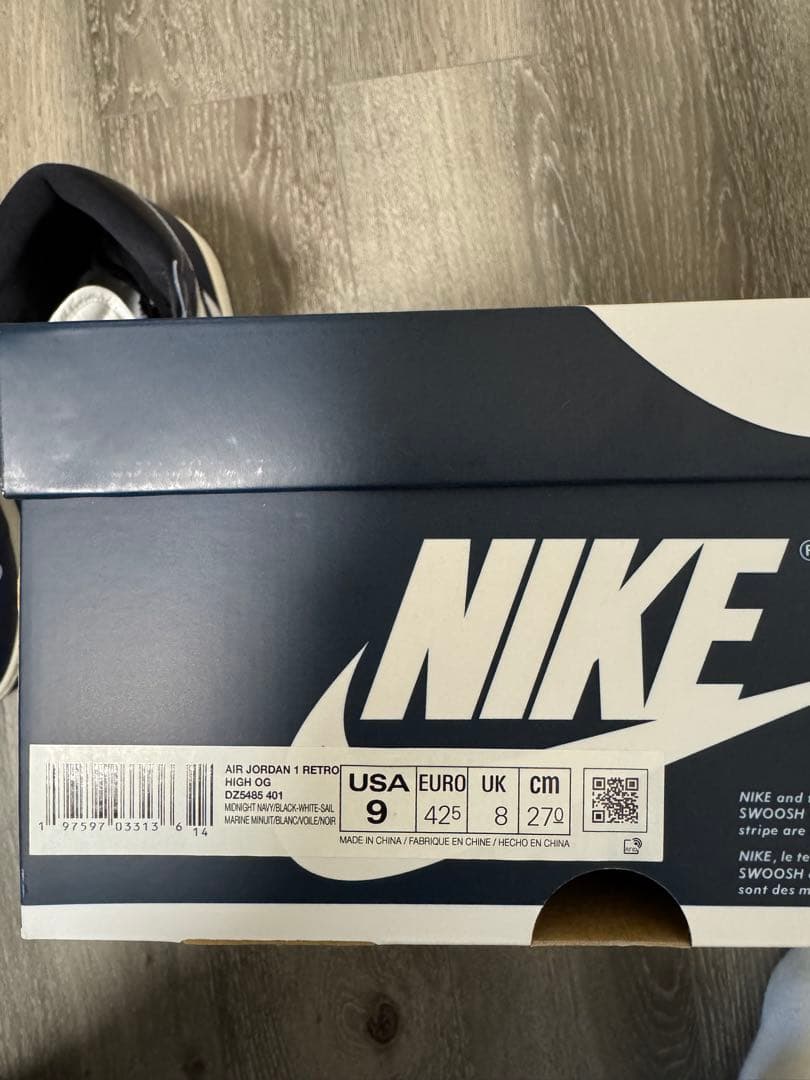 【新品】NIKE AIR JORDAN 1 HIGH OG ミッドナイトネイビー