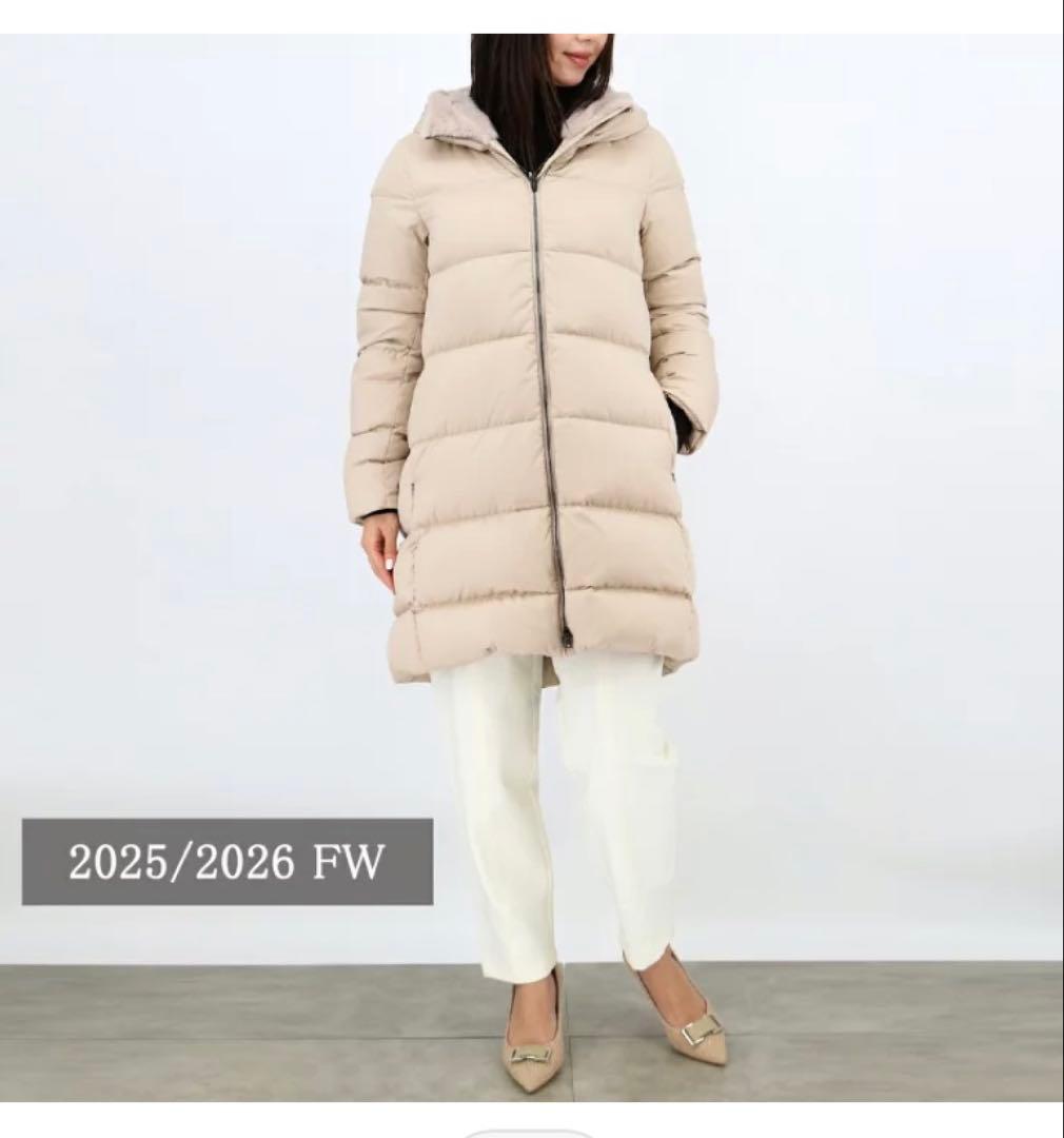 HERNO ヘルノ ダウンコート フード付き フェイクファー 撥水 ベージュ