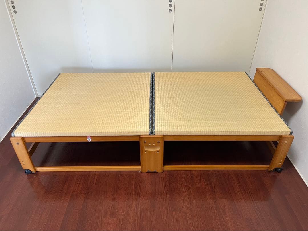 エムール 折りたたみベッド 日本製 い草畳ハイタイプ ワイドシングル