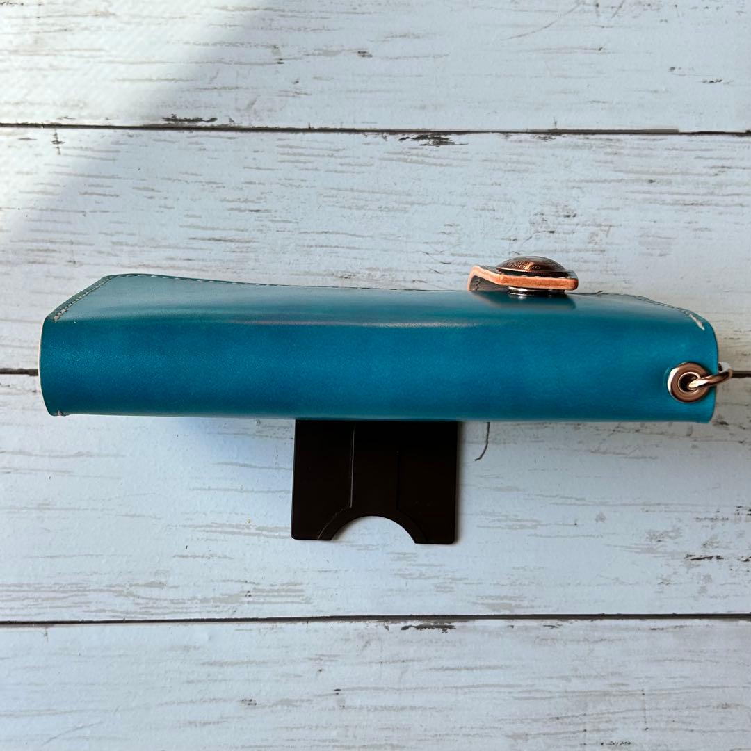 長財布　トラッカーウォレット　バイカーズウォレット　牛革　ハンドメイド　タイプB