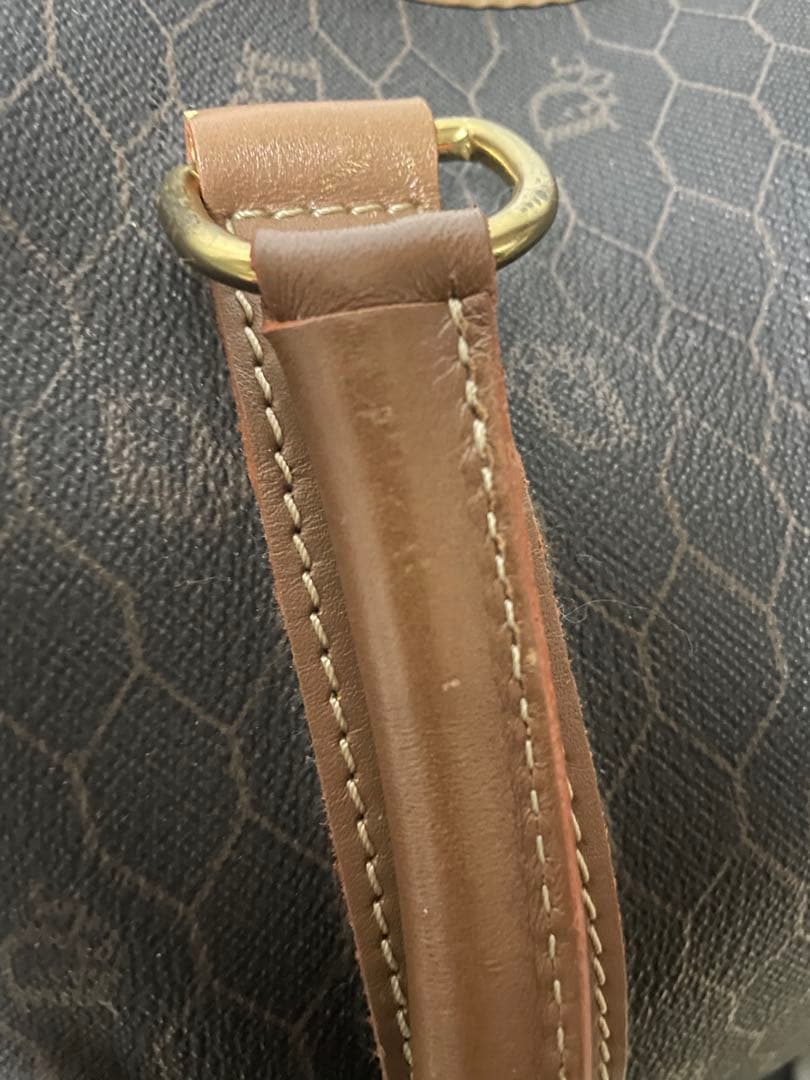 《美品》 Christian Dior ボストンバッグ ブラウン ハニカム 旅行