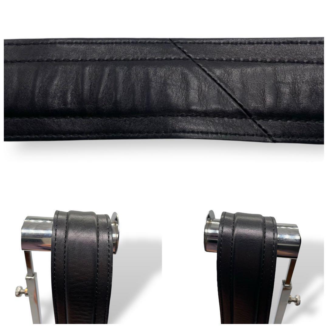 超希少 アレキサンダーワン★クロコ型押し メッセンジャーバッグ レザー ブラック