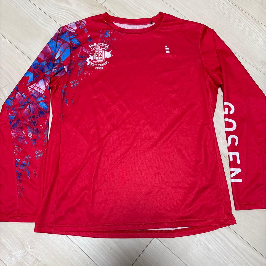 GOSEN 赤 長袖 high school Japan cupポロシャツ