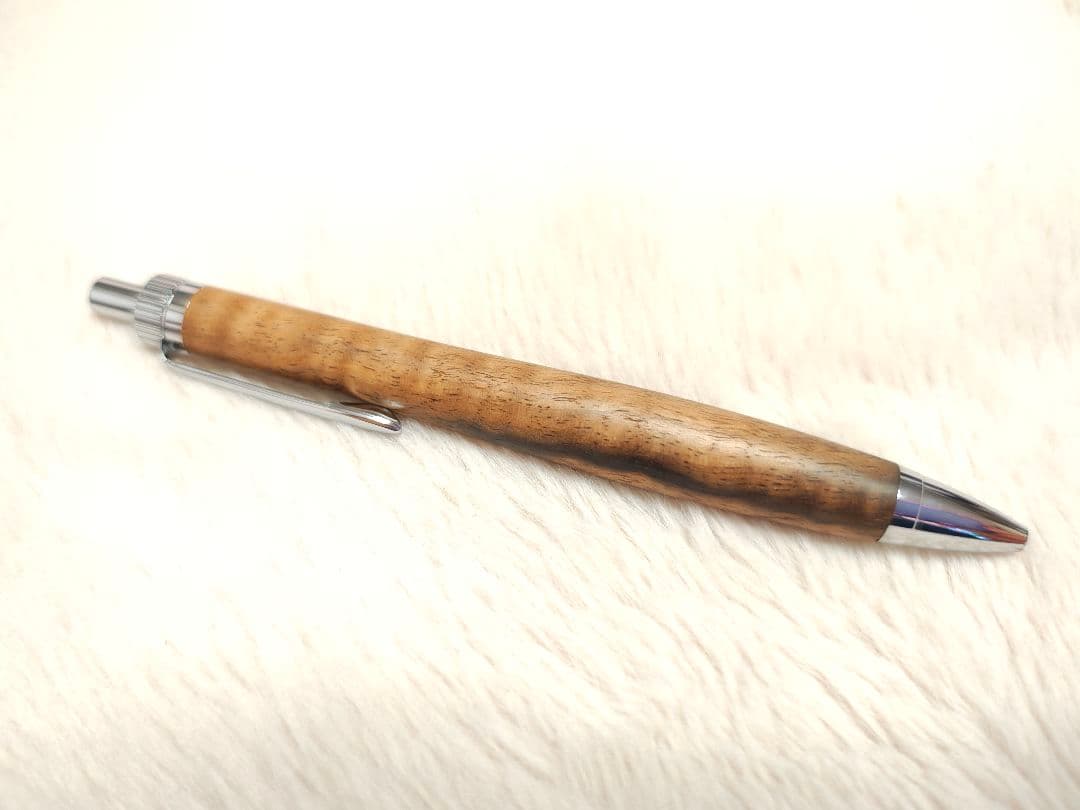 yku工房　黒柿縮杢　ボールペン