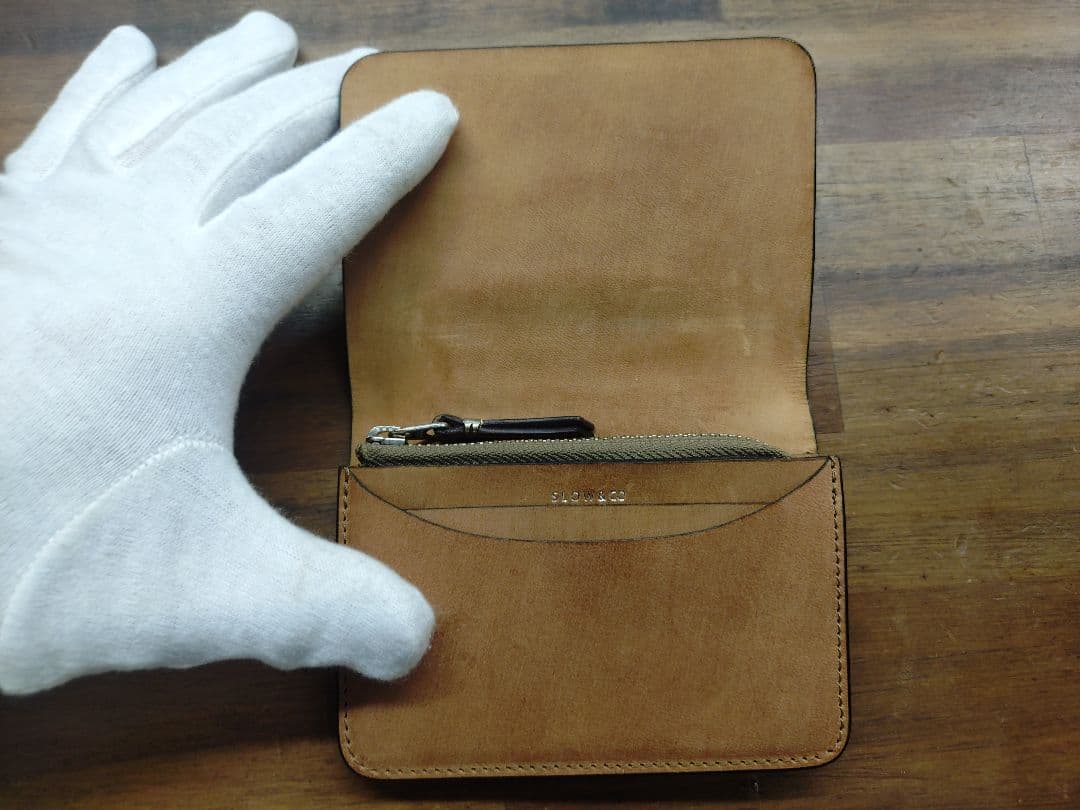 スロウ slow コードバン ミニウォレット ナチュラル