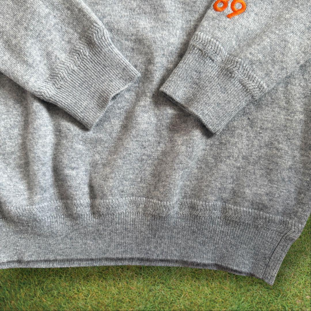 カシミヤ100% 美品　パーリーゲイツ　ニット　セーター　グレー　4 M〜L相当