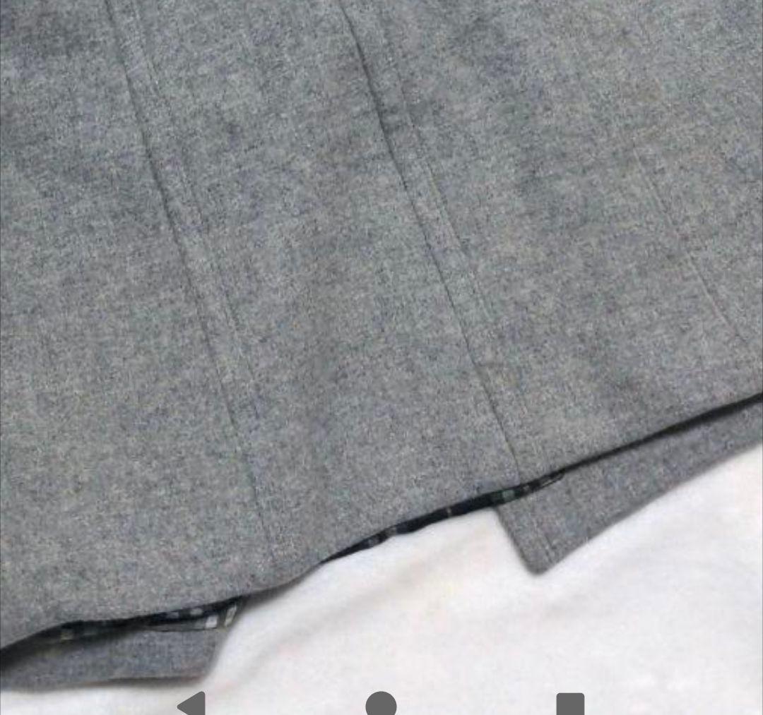 bq11 バーバリー グレー ダブルブレスト ロングコート レディースM相当