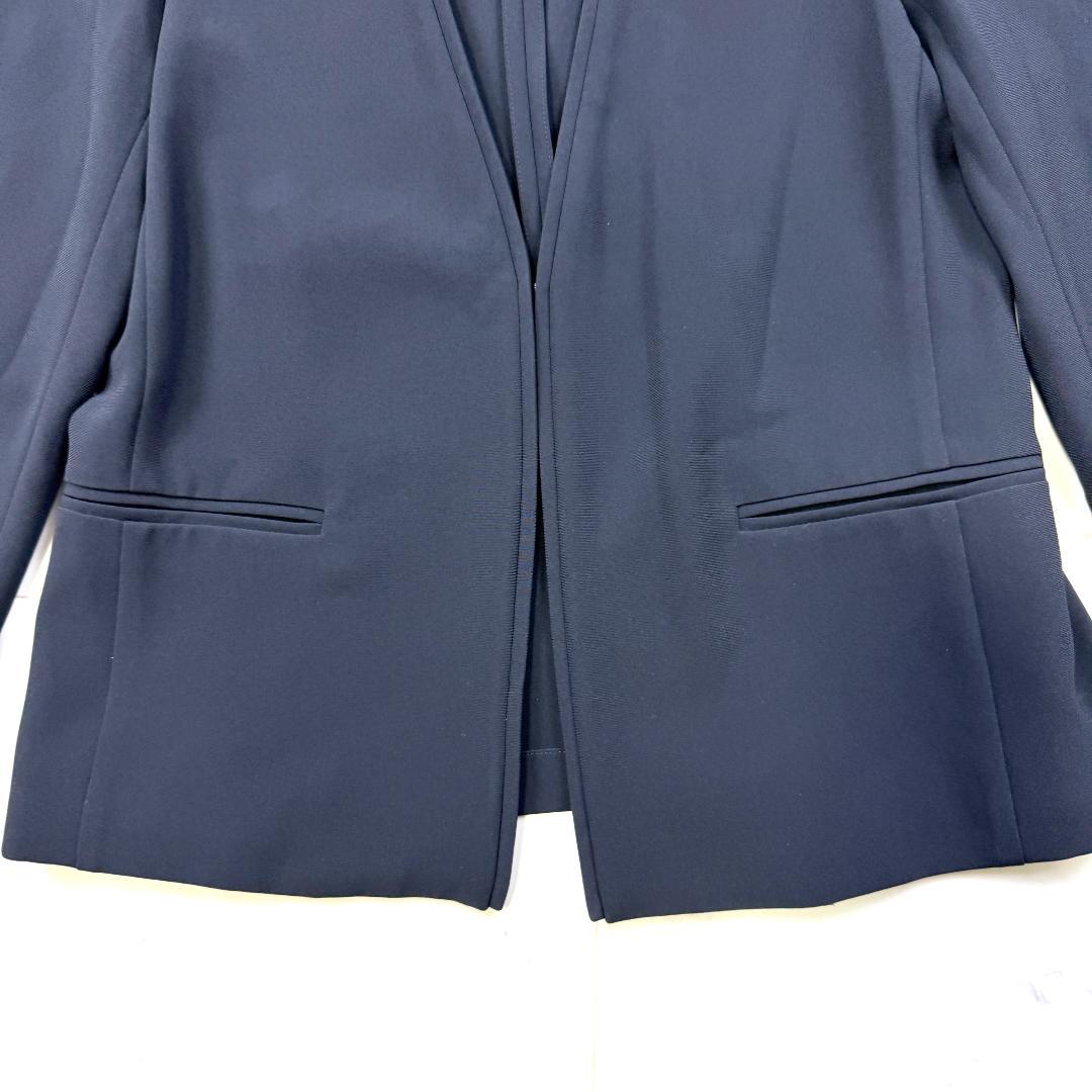 UNITED ARROWS ノーカラー セットアップ スーツ ネイビー 38 M