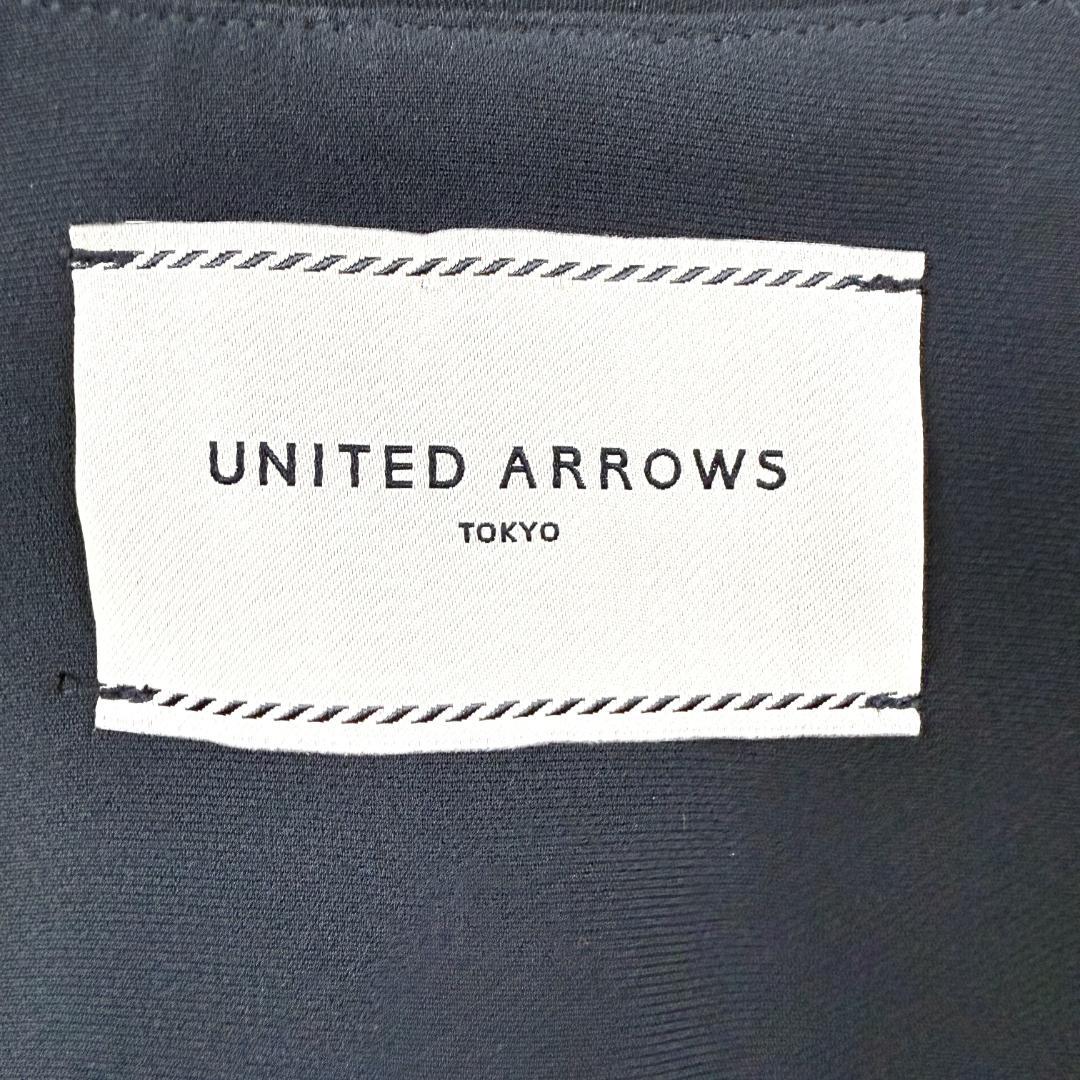 UNITED ARROWS ノーカラー セットアップ スーツ ネイビー 38 M
