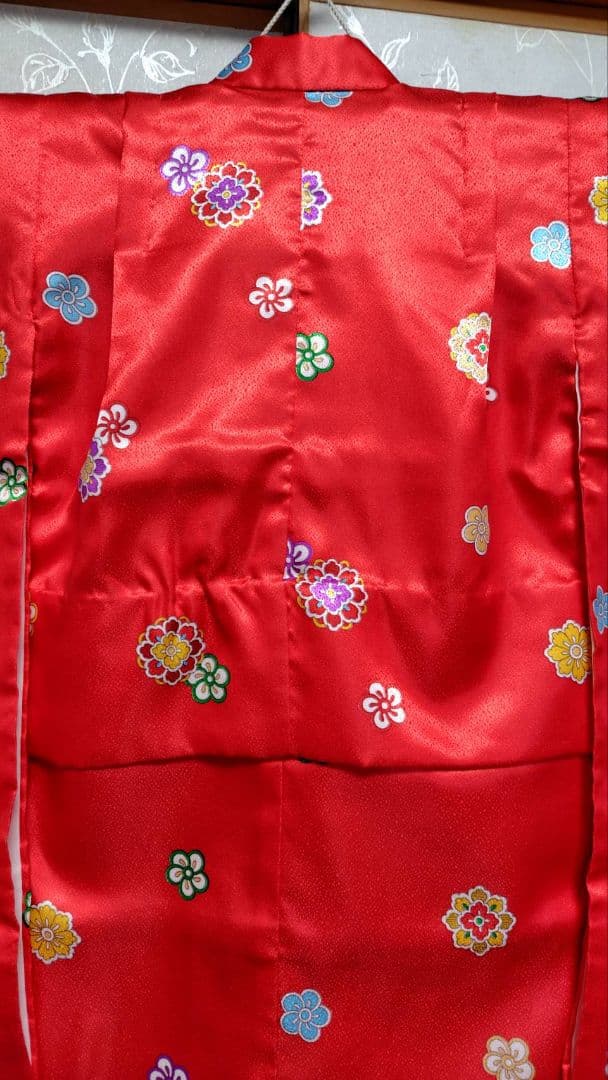 RK538洗える子供着物着丈73センチ裄丈42センチ綺麗美品