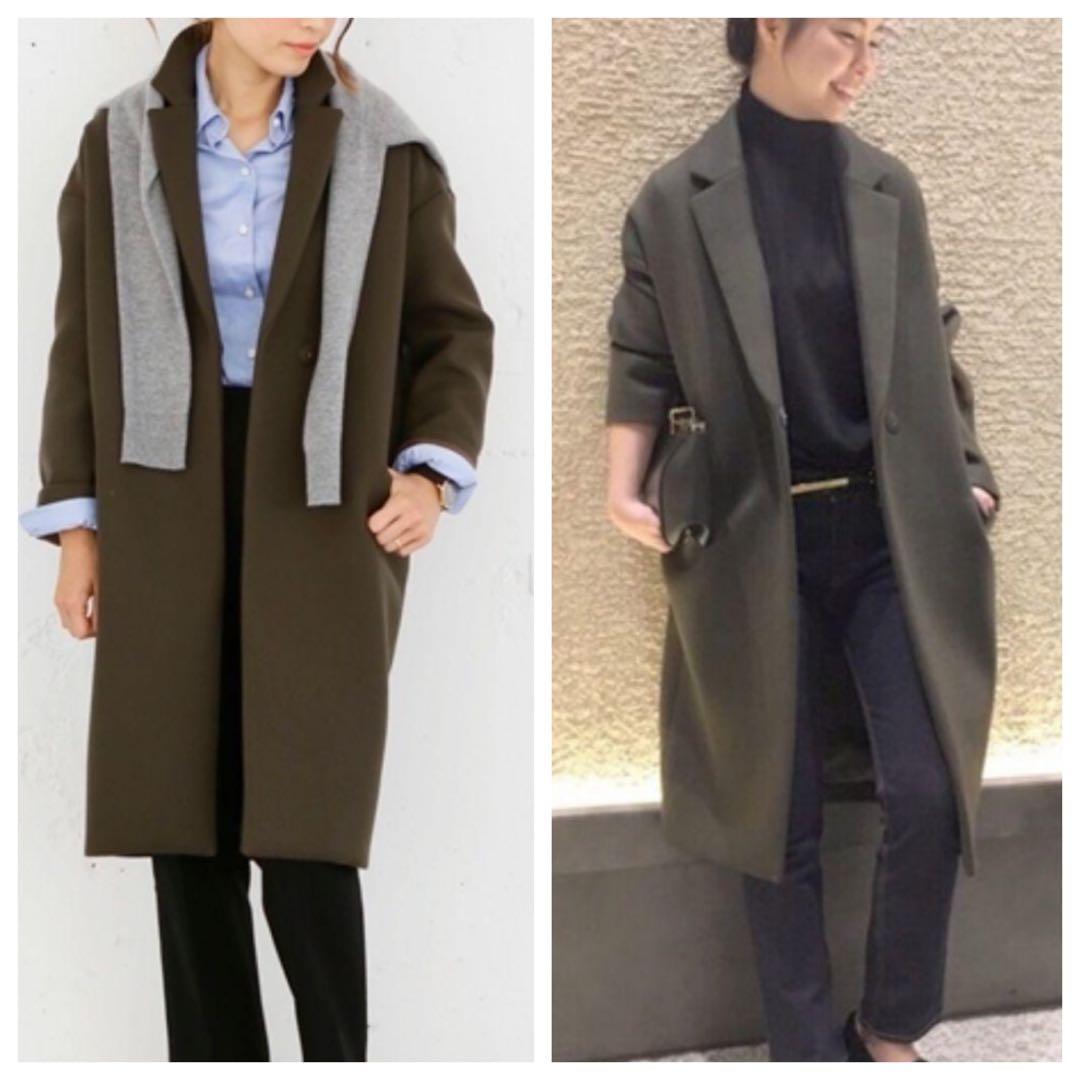 美品■ドゥーズィエムクラス■ チェスターコート■黒■sizeF■定価6.9万