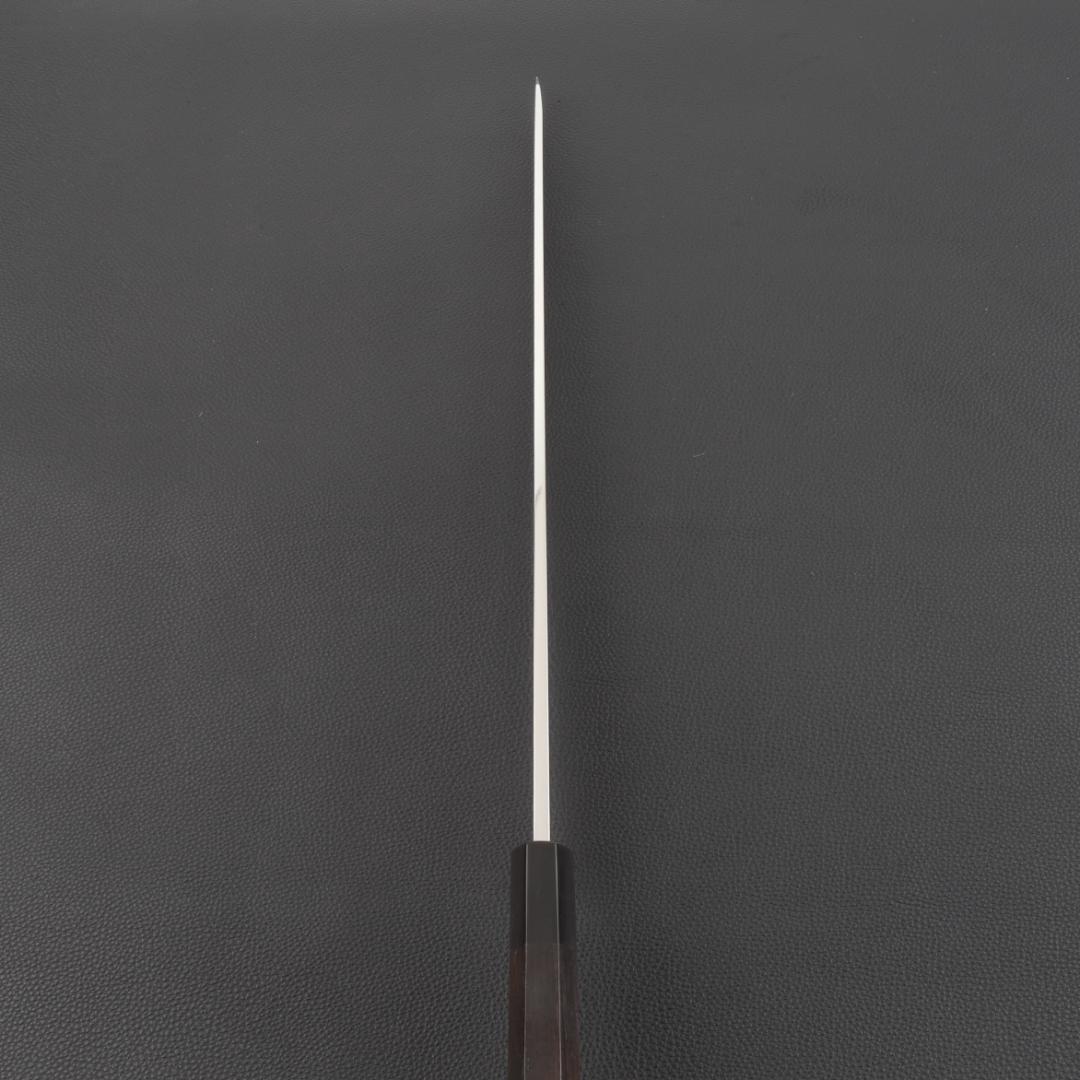 10852柳刃包丁 尺三鏡面仕上げ 刺身包丁 刃は究極の切れ味 黒檀黒水牛八角柄