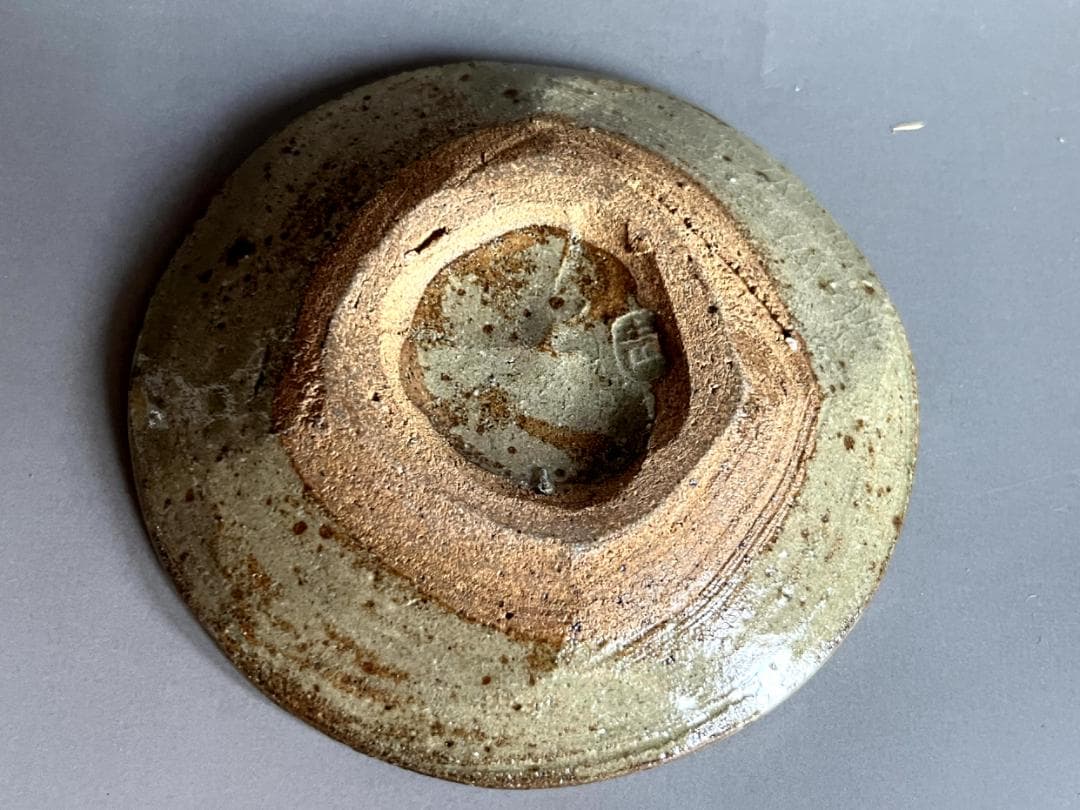 皿■青皿 虎山窯【鈴木青々】削皿緑 豆皿 3枚 土物 共箱 時代物 骨董品■