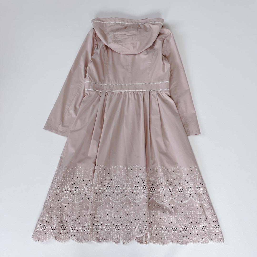 未使用✨近年TOCCA CIERO フーデッドコート 刺繍　レース　ピンク