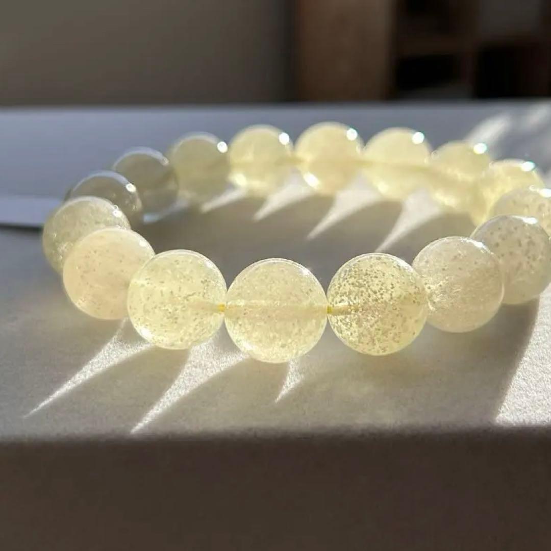 M*.様 【新品未使用】鑑別書付き リビアングラス ブレス13.5mm 内径18