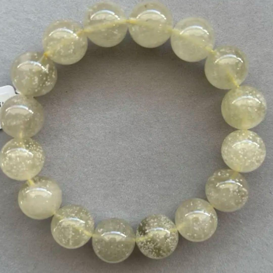 M*.様 【新品未使用】鑑別書付き リビアングラス ブレス13.5mm 内径18