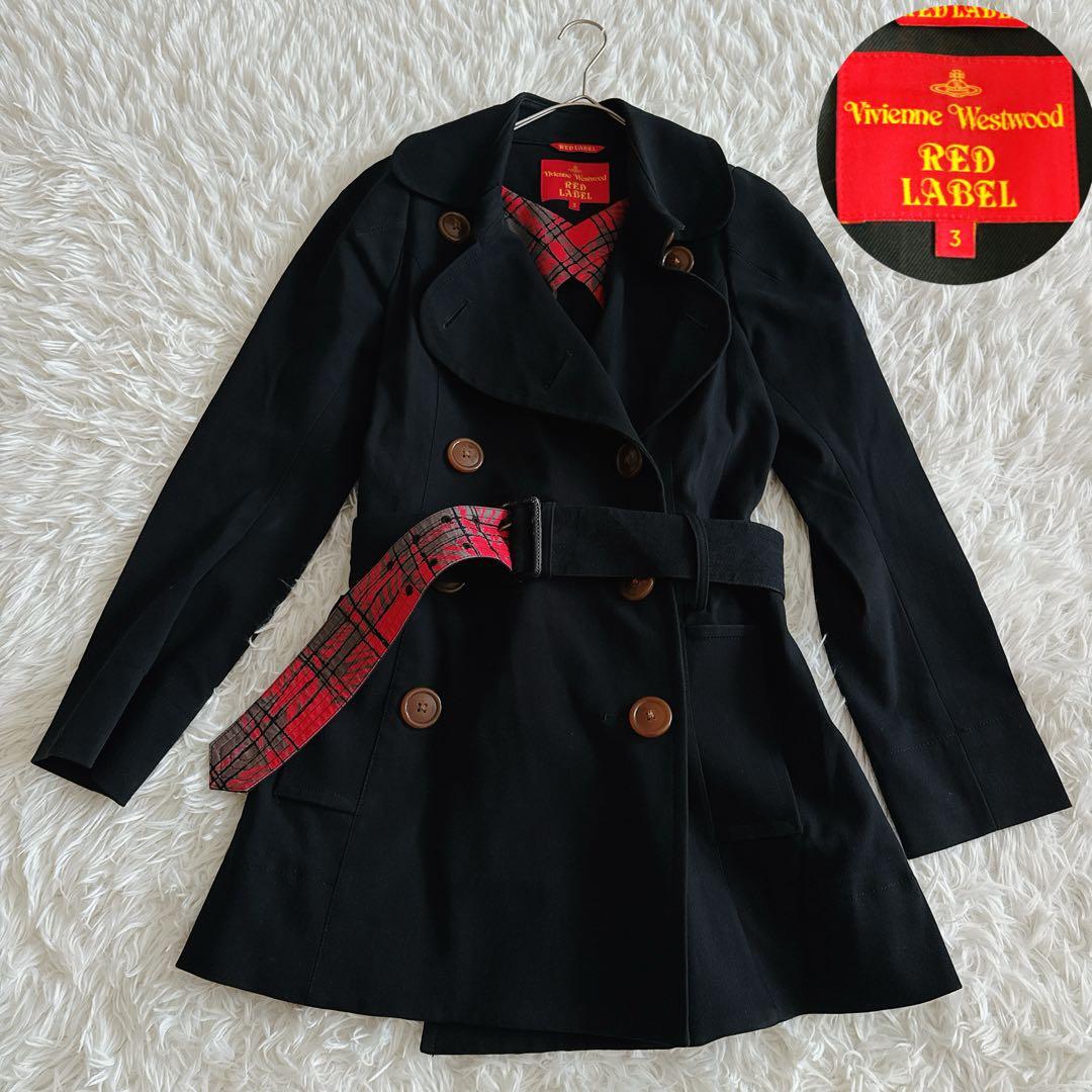 ヴィヴィアンウエストウッド トレンチコート ラブ ハート型 3サイズ ブラック