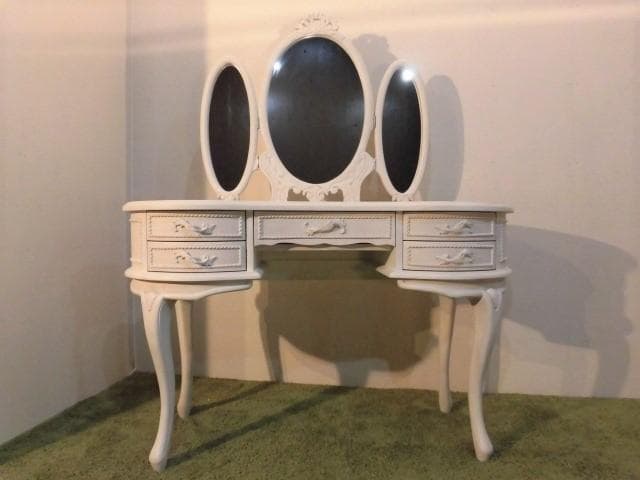 送料無料【アウトレット・新品】アンティーク風★クラシカルドレッサー【ハンプトン】