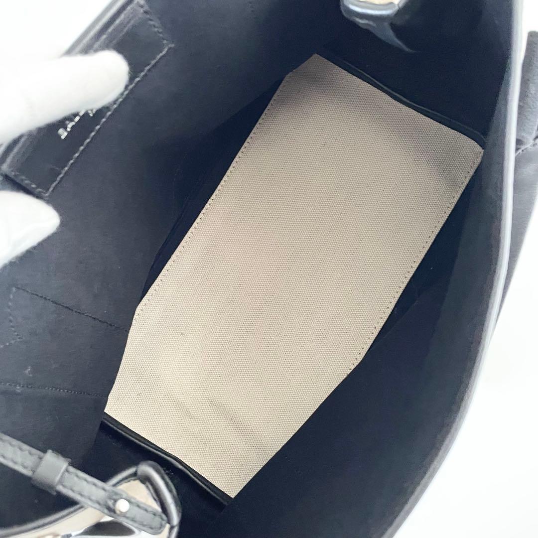 【美品】バレンシアガ ネイビーカバス トートバッグ ハンドバッグ S