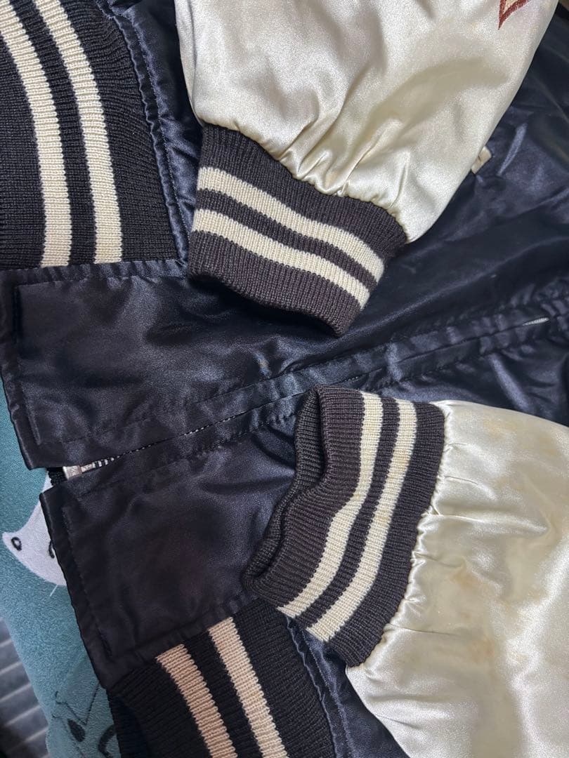 【希少・森商店製】 虎刺繍 スカジャン（日本製）虎柄 龍袖 横須賀