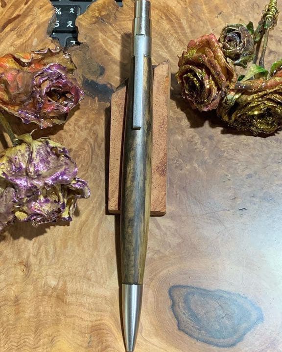 黒柿杢ノック式ボールペン