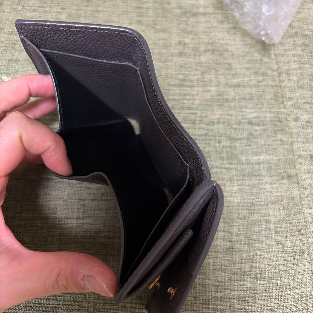 Saint Laurent 三つ折り財布 ダークグレー