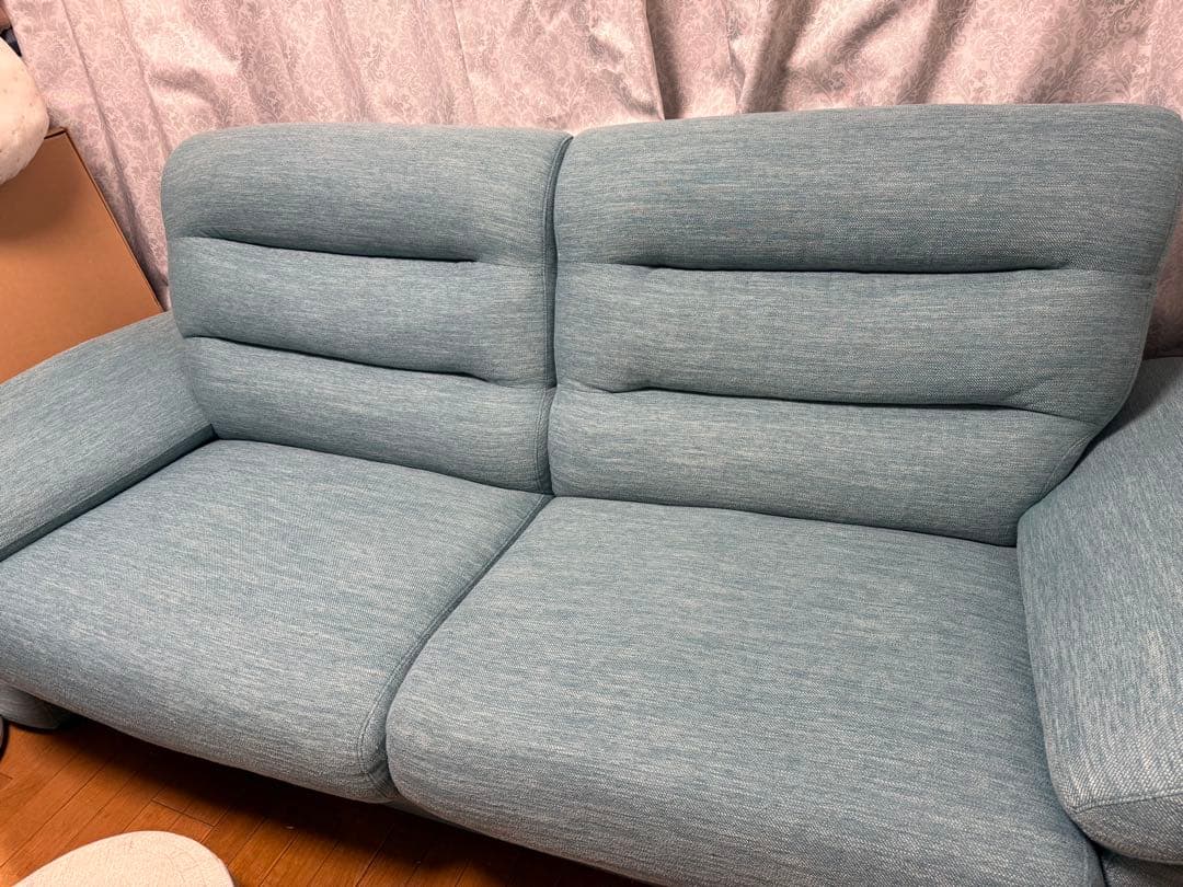 【2/14まで】ニトリ　3人掛け布張りソファ（A12 S-LO DR-TBL）