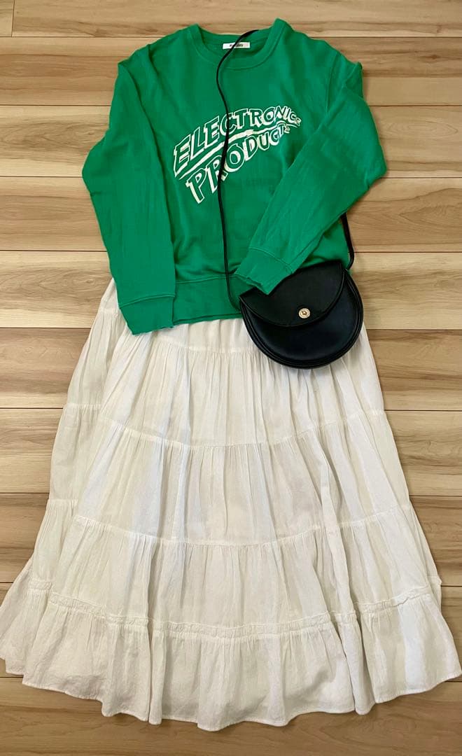 ウィムガゼット　プリントロゴ裏毛プルオーバー　グリーン