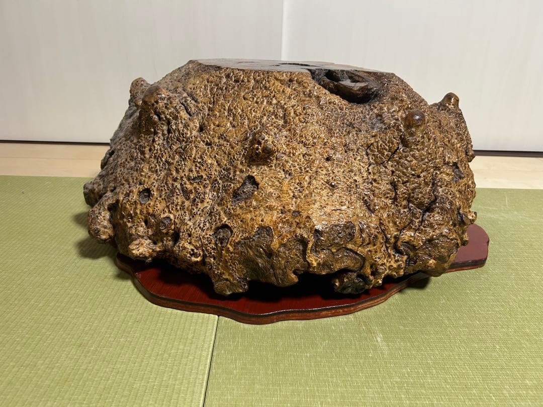 根卓 花台 一枚板 飾り台 古家具 古道具 アンティーク古美術 骨董　不規則形状