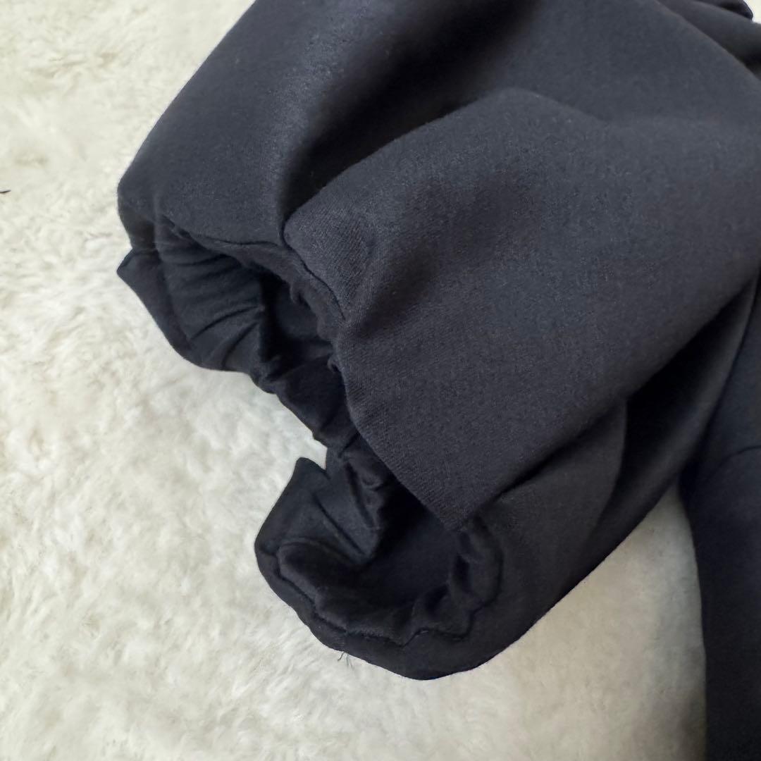 美品　KEINA RITA ブラウス　パフスリーブ　シルク混　ネイビー　38
