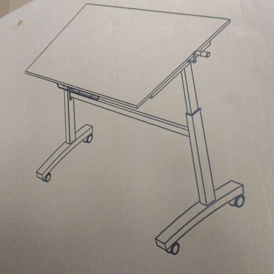 アトランティック(Atlantic) クランク式高さ調節デスク ブラック