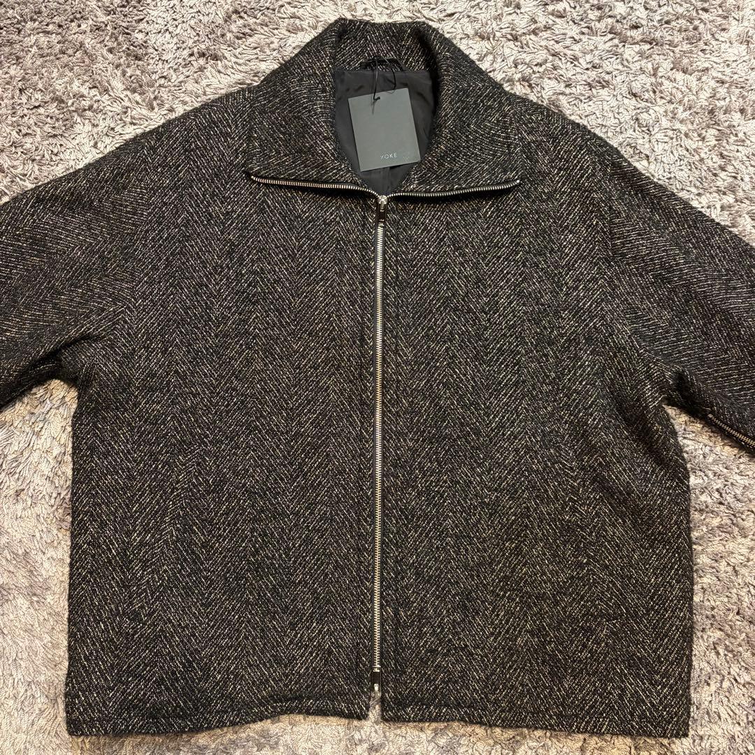 【タグあり】TWEED STAND COLLAR ZIP BLOUSON 2