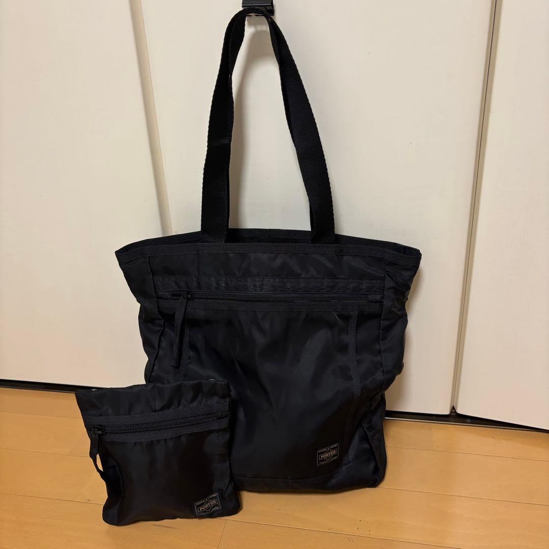 ANA　限定　PORTER　パッカブル　トートバッグ　ポーター　ブラック　黒