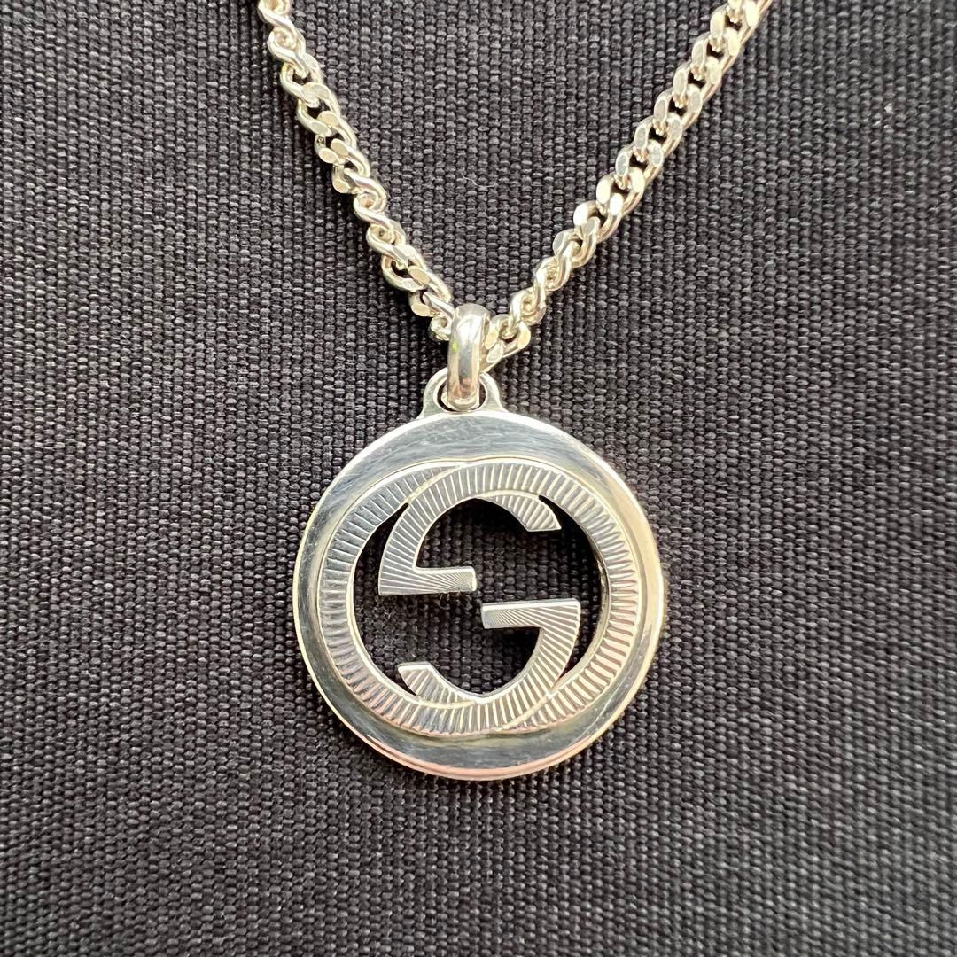極美品✨グッチ ネックレス インターロッキング ギョーシェ GG SV925