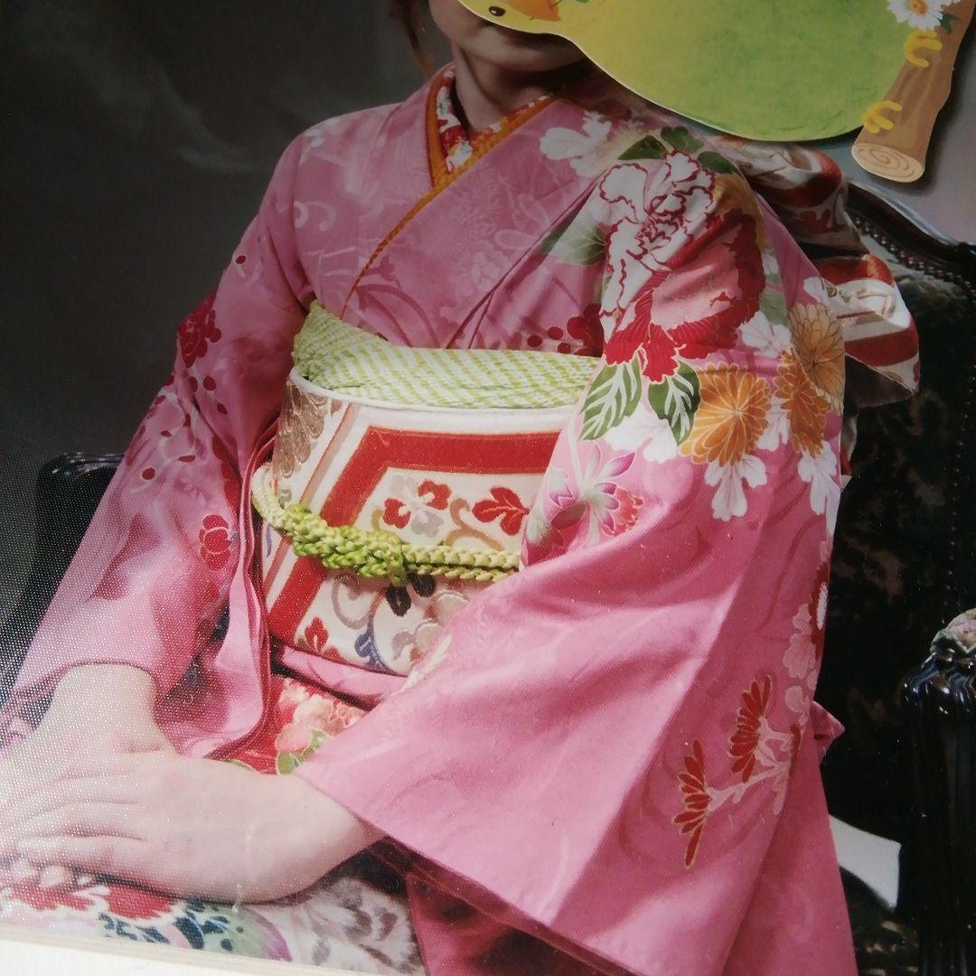 アンティーク　婚礼衣装　中振り袖　優しい薄紅　振り袖　長襦袢　帯　三点セット