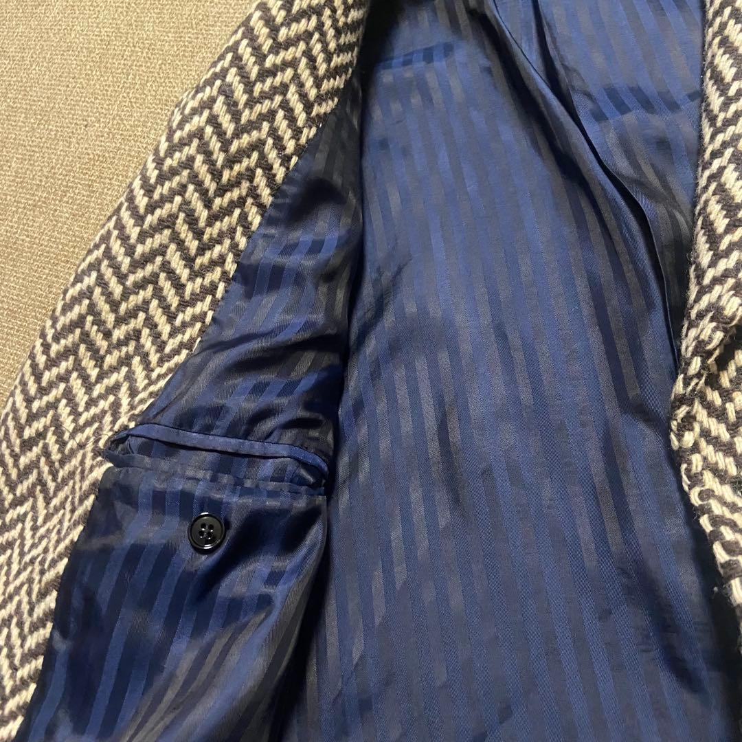 MASSIMO PIOMBO マッシモピオンボ ヘリンボーン ロングコートM相当