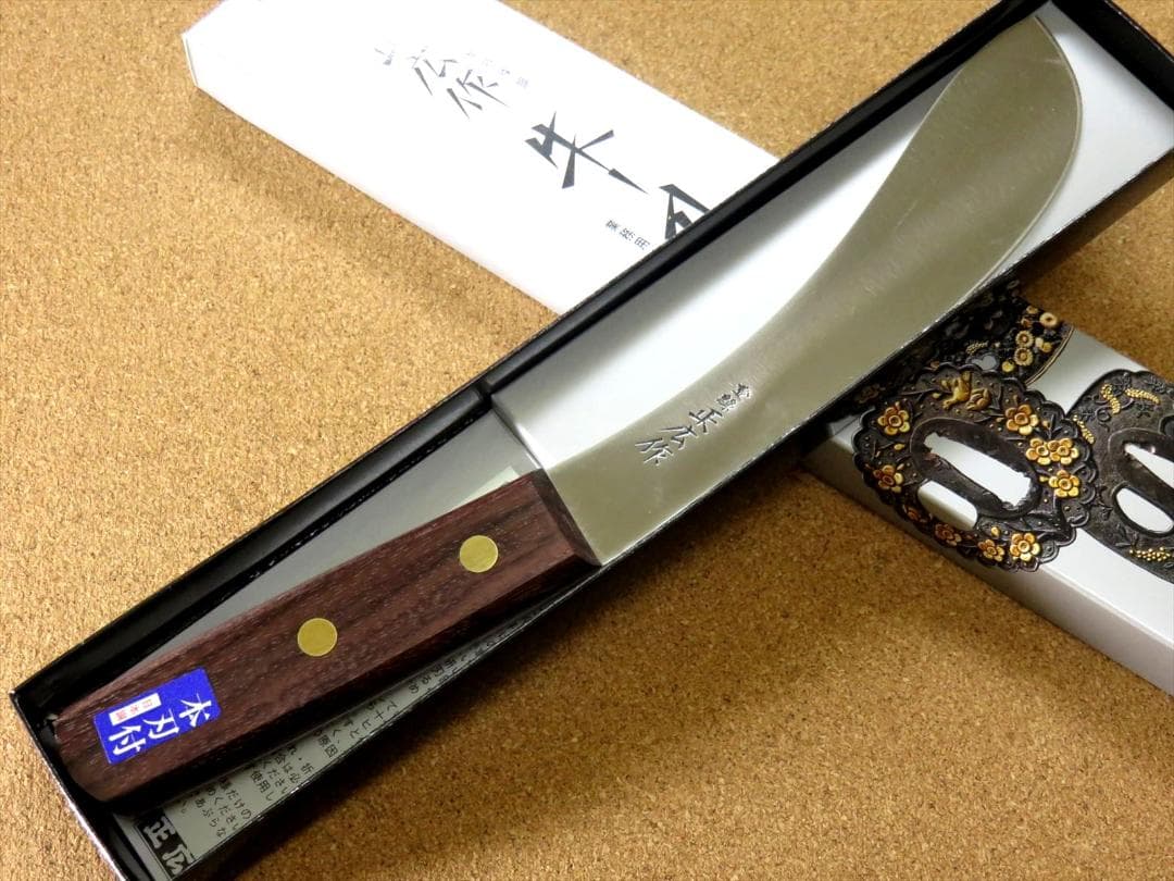 関の刃物 皮はぎ 165mm 正広 ハガネ 肉解体用 狩猟包丁 右利 片刃 プロ