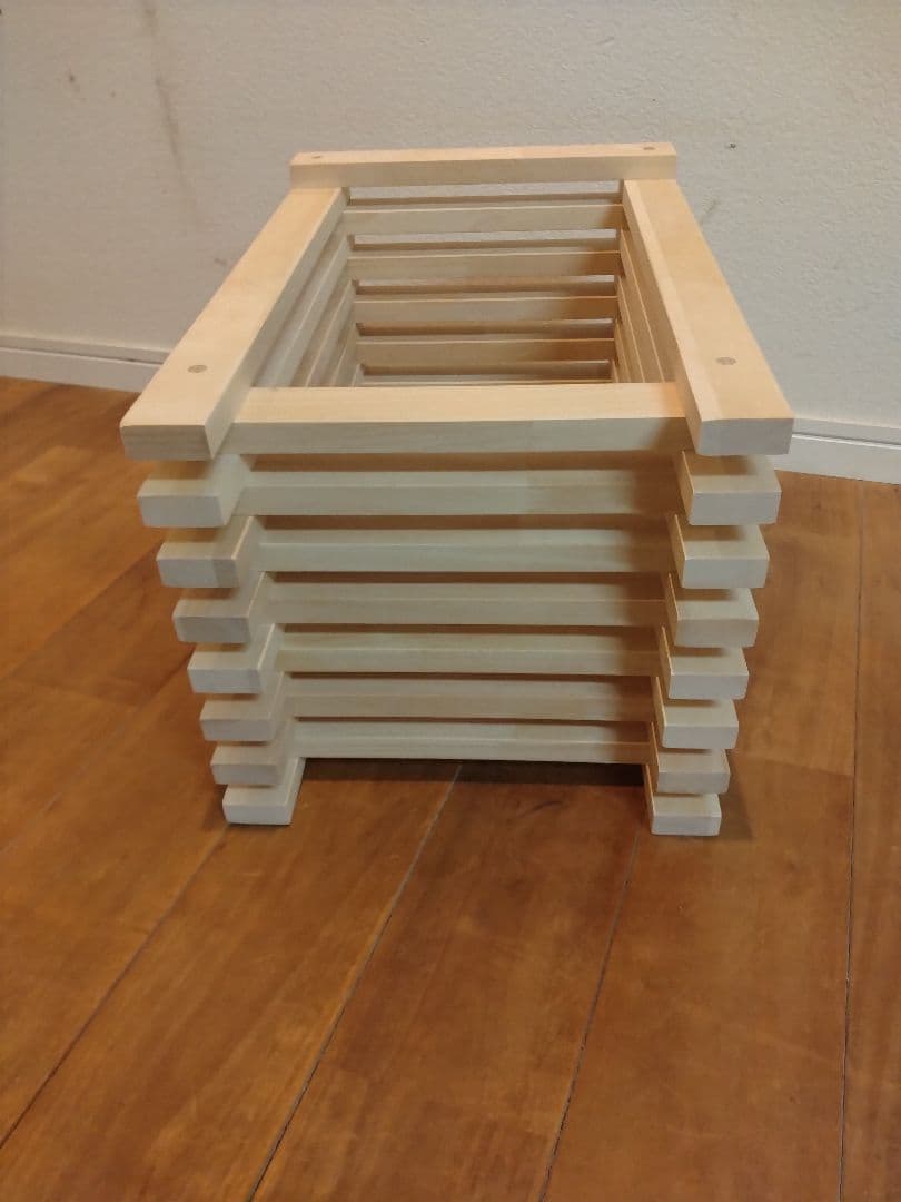 木製　ハンドメイド　オーダー　格子型　ロの字　棚シェルフ　ラック　ベンチ　水槽台