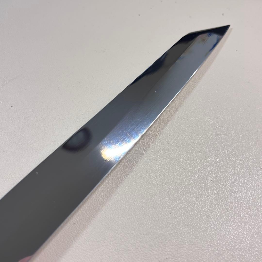 270mm 切付柳刃包丁 鏡面 黒檀紫檀八角柄 刺身包丁 全鋼ྈ