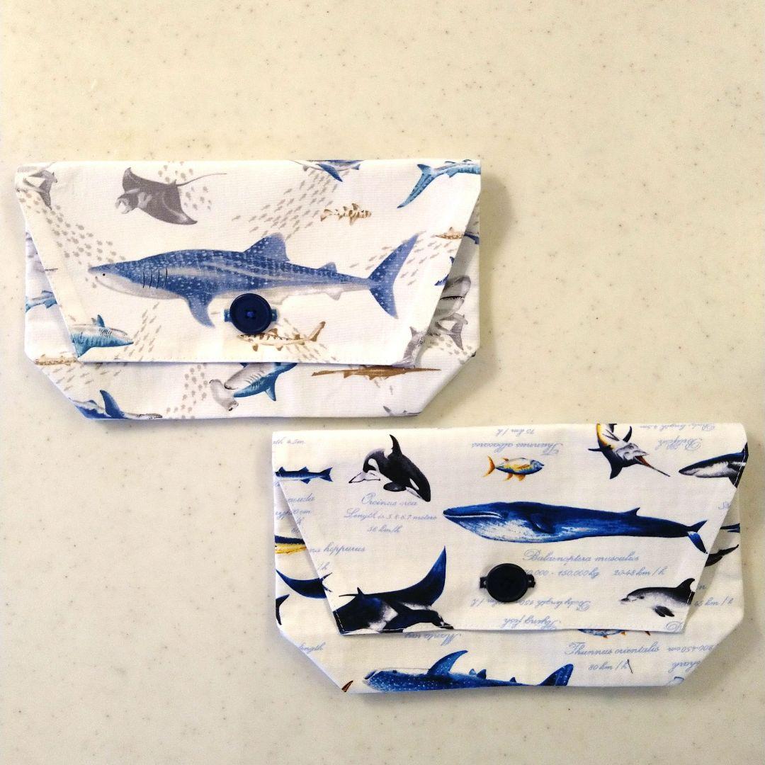 No.2225　お弁当袋(ボタン付き)、巾着袋(片ひも)、ランチマット　3点×4