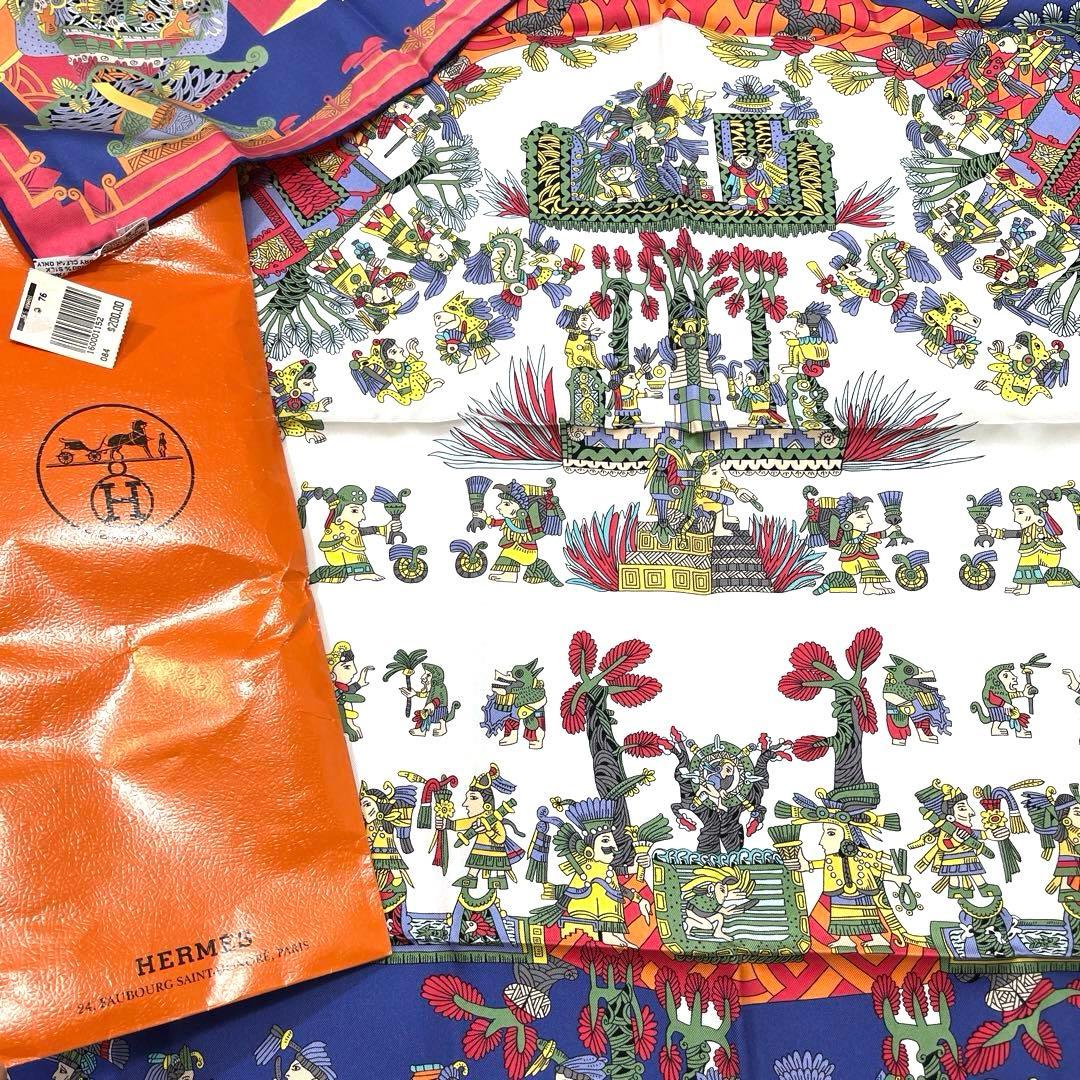 a0908-8HERMES エルメス カレ90 ASTRES スカーフ シルク