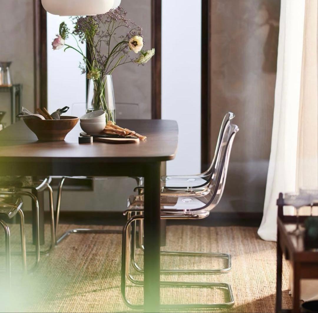 IKEA １脚 TOBIAS トービアスチェア　透明/クロムメッキ