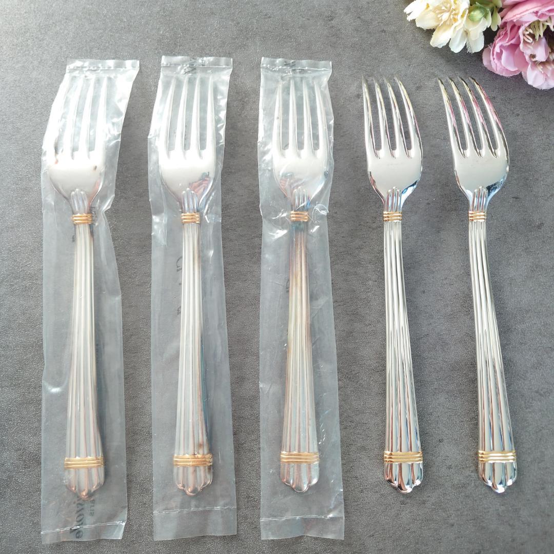 美品 クリストフル アリアゴールドリング テーブルフォーク 未開封含む 5点