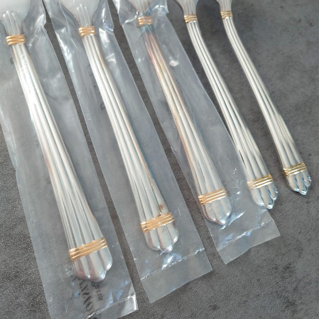 美品 クリストフル アリアゴールドリング テーブルフォーク 未開封含む 5点