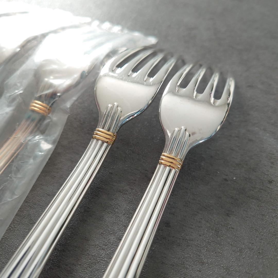 美品 クリストフル アリアゴールドリング テーブルフォーク 未開封含む 5点