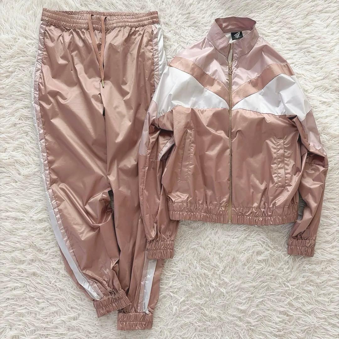 MARINESS マリネスサウナスーツ サーモンピンク 上下セット ロゴジップ